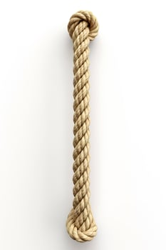ropes isolated on a white background. Generative AI photo
