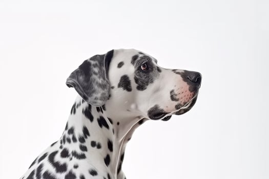 Dalmatian dog isolate on white background.. photo