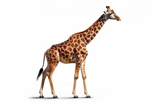 Giraffe isolated on white background.. photo
