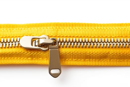 Zipper isolated on white background photo