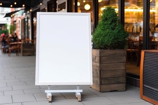Blank restaurant  menu restaurant entrance photo