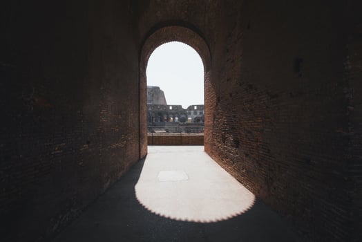 Views from the Colosseum in Rome, Italy photo