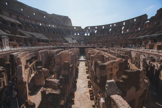 Views from the Colosseum in Rome, Italy photo