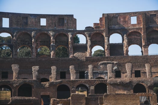 Views from the Colosseum in Rome, Italy photo