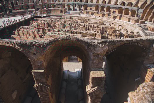 Views from the Colosseum in Rome, Italy photo