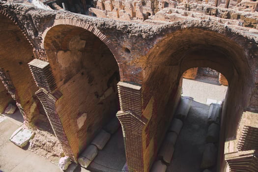 Views from the Colosseum in Rome, Italy photo