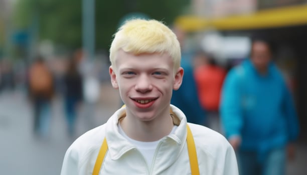 Smiling boys, Caucasian ethnicity, cheerful childhood, looking at camera generated by AI photo