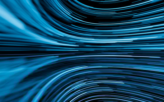 Flowing lines with digital cyberspace, 3d rendering. photo