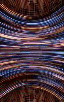 Flowing lines with digital cyberspace, 3d rendering. photo