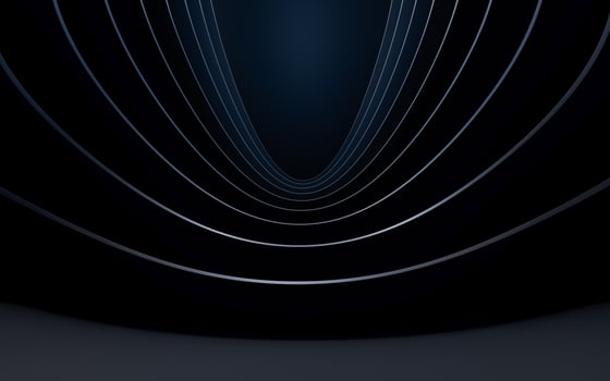 Dark curve geometry structure, 3d rendering. photo