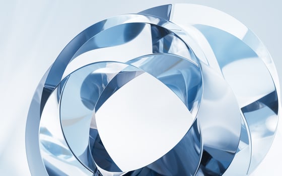Abstract twist curve geometry, 3d rendering. photo