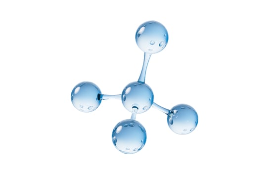 Molecule with biology and chemical concept, 3d rendering. photo