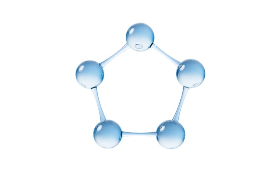 Molecule with biology and chemical concept, 3d rendering. photo