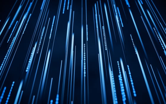 Binary numbers with cyberspace, 3d rendering. photo