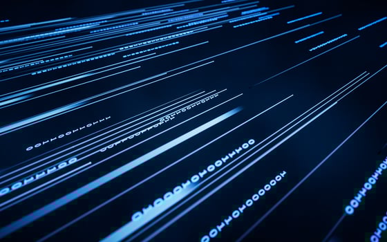 Binary numbers with cyberspace, 3d rendering. photo