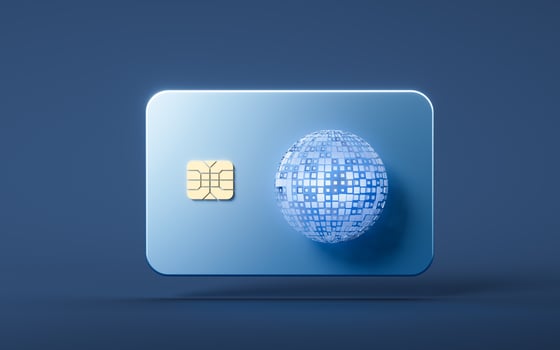 Bank card with 3d cartoon style, 3d rendering. photo