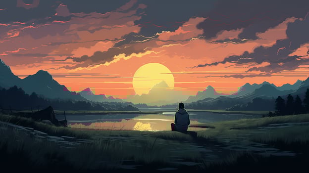 Lofi image for background. Generative AI photo