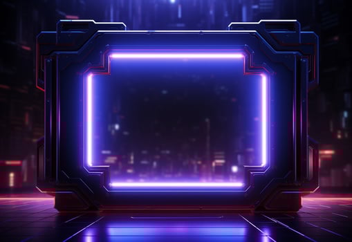 Ai Generative Neon illuminated futuristic backdrop realistic image, ultra hd, high design very detailed photo