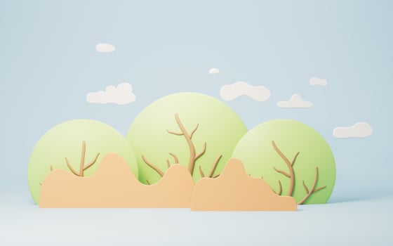 Park scene with cartoon style, 3d rendering. photo