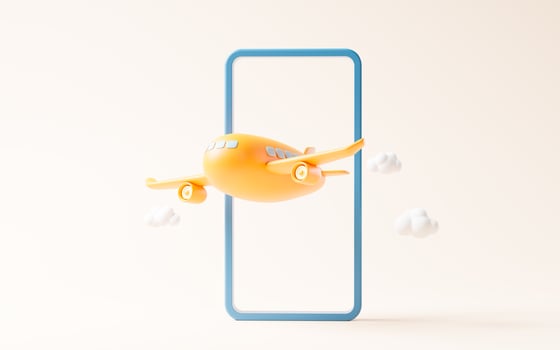 Airplane with cartoon style, 3d rendering. photo