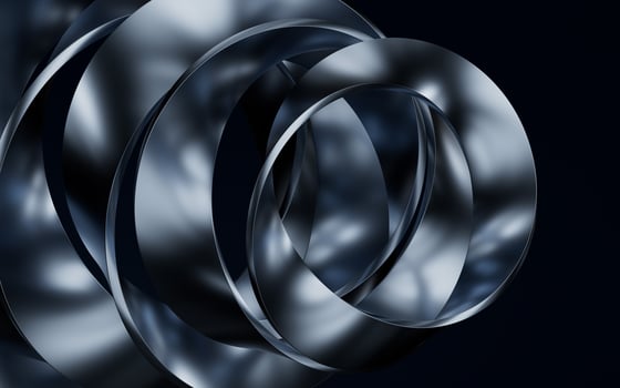 Metallic curve geometry background, 3d rendering. photo