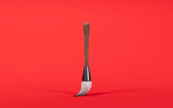 Ancient Chinese brush, 3d rendering. photo