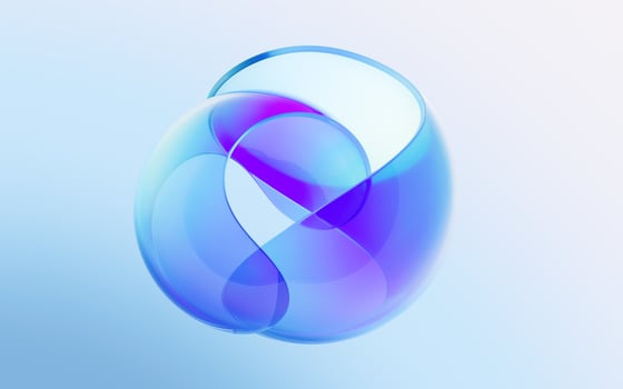 Gradient transparent curve glass, 3d rendering. photo