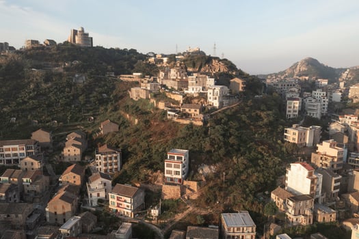 Residential houses on the hill, in Taizhou, Zhejiang. photo