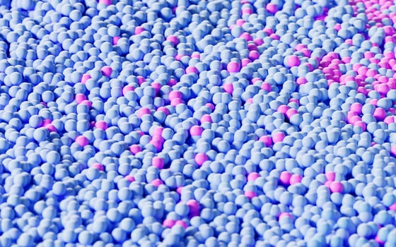 Density balls, abstract geometric background, 3d rendering. photo