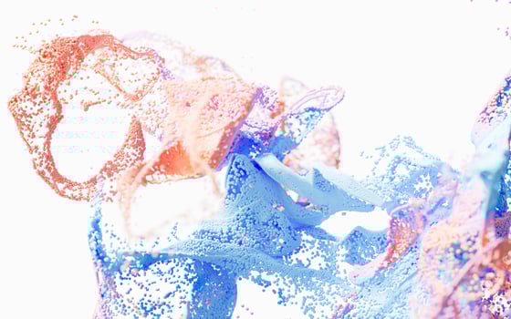 Abstract wave particles pattern, 3d rendering. photo