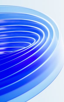 Transparent glass with gradient colors, 3d rendering. photo