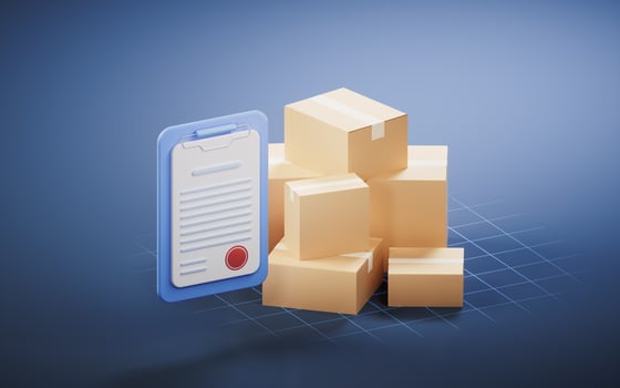 Packaging box with paper board, 3d rendering. photo