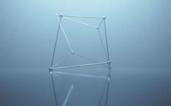Geometry structure with fog scene, 3d rendering. photo