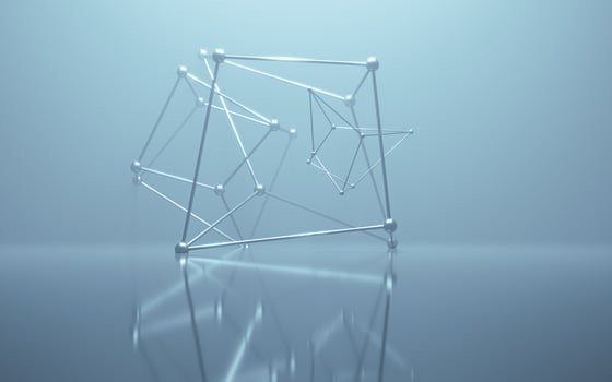 Geometry structure with fog scene, 3d rendering. photo
