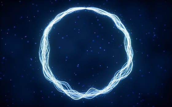 Abstract wave gradient curves and particles, 3d rendering. photo