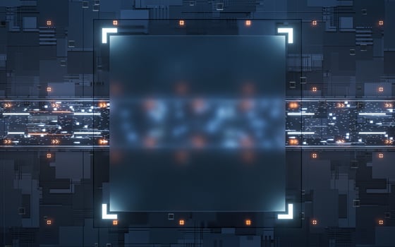 Digital screen with cyberspace background, 3d rendering. photo