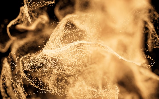Abstract wave particles, diffuse powder, 3d rendering. photo