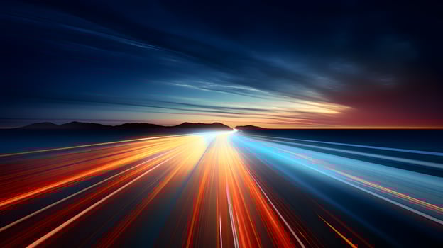 high-speed light trails background, AI Generative photo