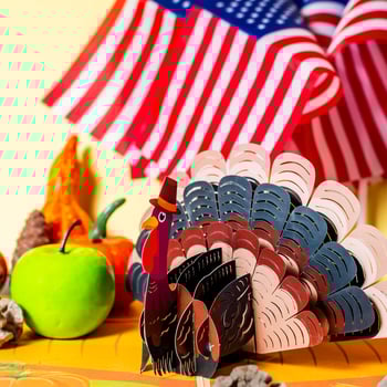 Happy Thanksgiving card with turkey. photo