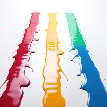 Colorful paints isolated photo