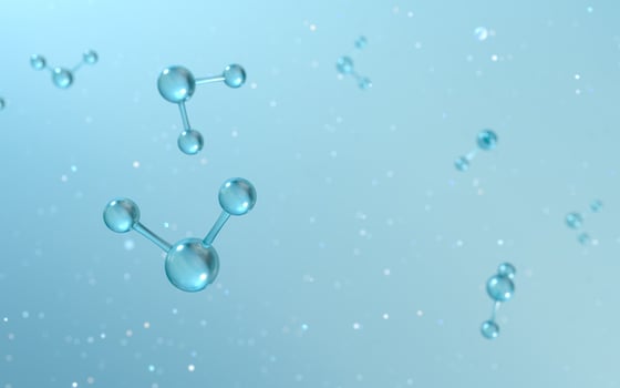 Molecule structure, biotechnology concept, 3d rendering. photo