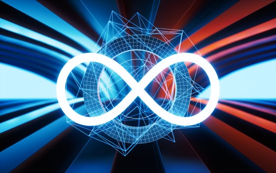 Data ring and neon light, 3d rendering. photo