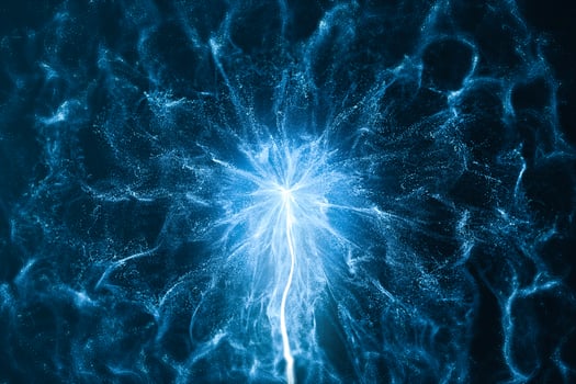 Blue glowing flames, fantasy wave pattern, 3d rendering. photo