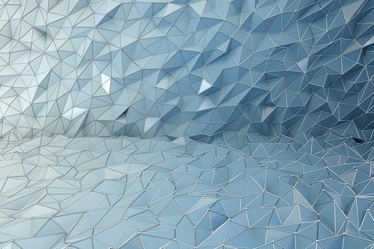 Triangle polygonal background, crystal construction, 3d rendering. photo