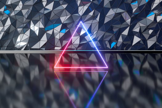 Neon lines with metal background, 3d rendering. photo