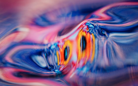 Abstract flowing liquid, 3d rendering. photo