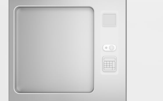 Empty vending machine with white background, 3d rendering. photo
