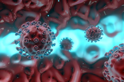 Coronavirus and infection,medical concept, 3d rendering. photo