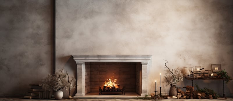 Fireplace An area to burn wood and provide heat in a home photo