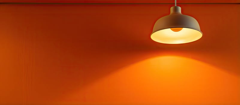 Ceiling mounted lamp in orange photo